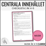 PAKET: CHECKLISTOR över det Centrala innehållet åk 4-6 på ett elevnära språk: ALLA ÄMNEN - bild 4
