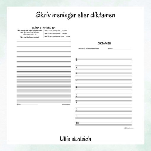 Träna stavning 5 - Dubbelteckning