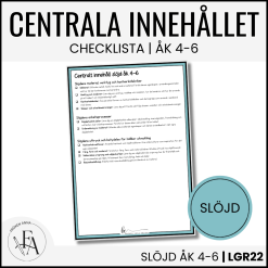 PAKET: CHECKLISTOR över det Centrala innehållet åk 4-6 på ett elevnära språk: ALLA ÄMNEN