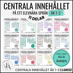 PAKET: Centrala innehållet åk 1-3 på ett elevnära språk: ALLA ÄMNEN