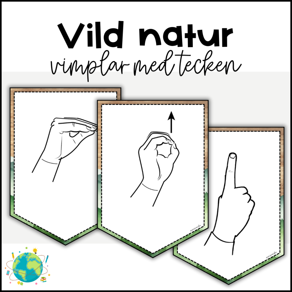 Vild natur – Vimplar med tecken