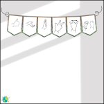 Vild natur – Vimplar med tecken - bild 2