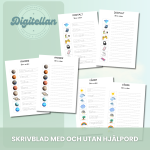 Ordkort Flashcards 280 olika ord med tillhörande skrivblad - bild 5