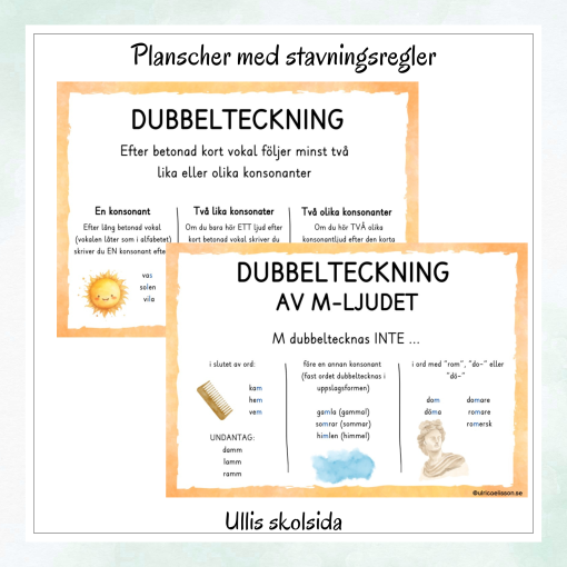 Träna stavning 5 - Dubbelteckning