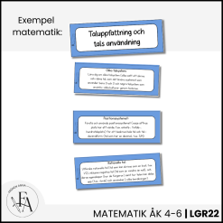Centrala innehållet åk 4-6 på ett elevnära språk: matematik