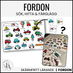 Fordon: Sök och hitta! ... och färglägg!