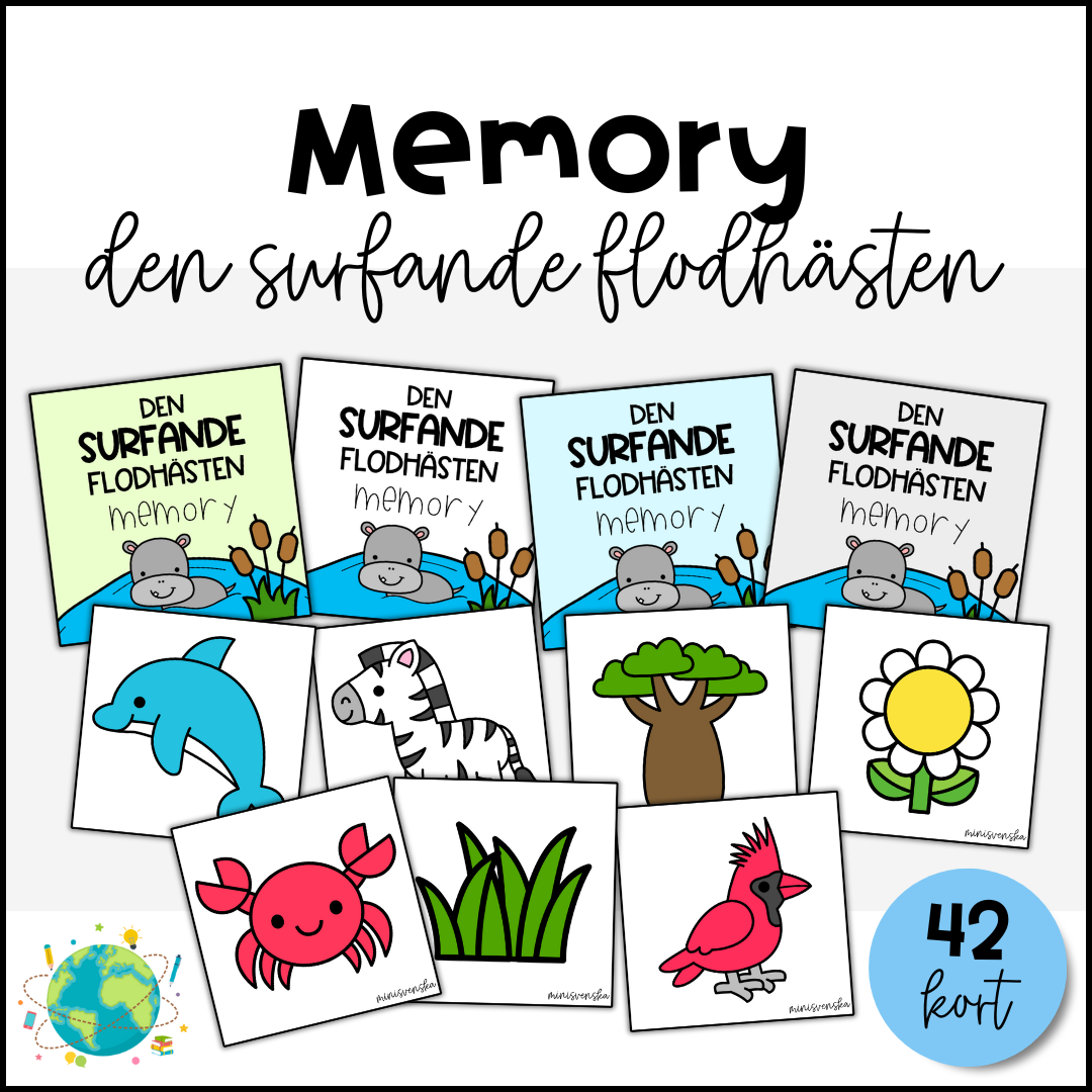 Den surfande flodhästen - Memory