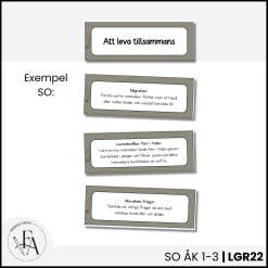 Centrala innehållet åk 1-3 på ett elevnära språk: SO