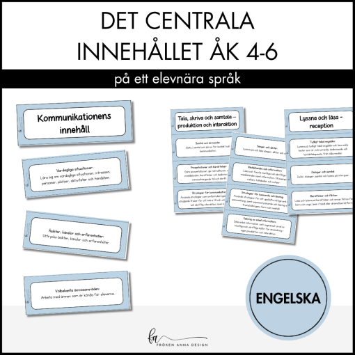 PAKET: Centrala innehållet åk 4-6 på ett elevnära språk: ALLA ÄMNEN