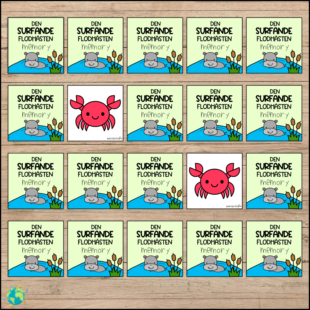 Den surfande flodhästen - Memory