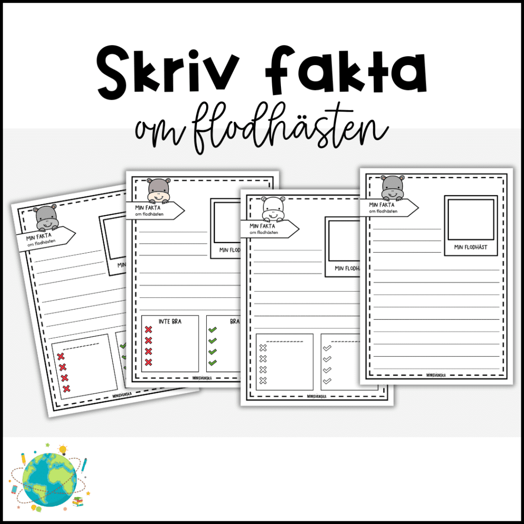 Skriv fakta om flodhästen