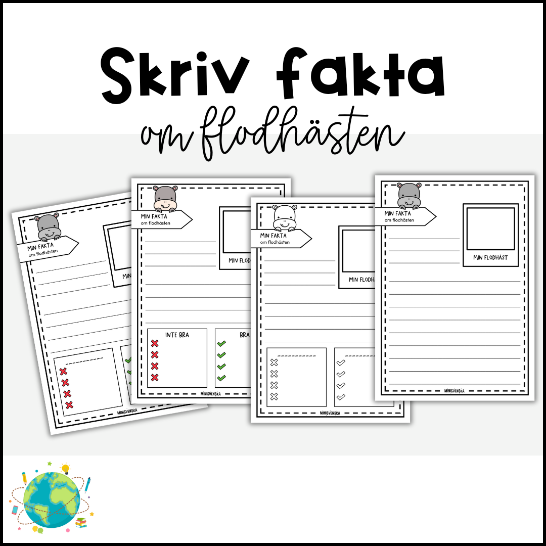 Skriv fakta om flodhästen