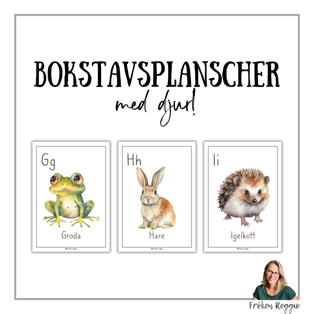 Bokstavsplanscher med djur