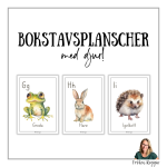 Bokstavsplanscher med djur - bild 1