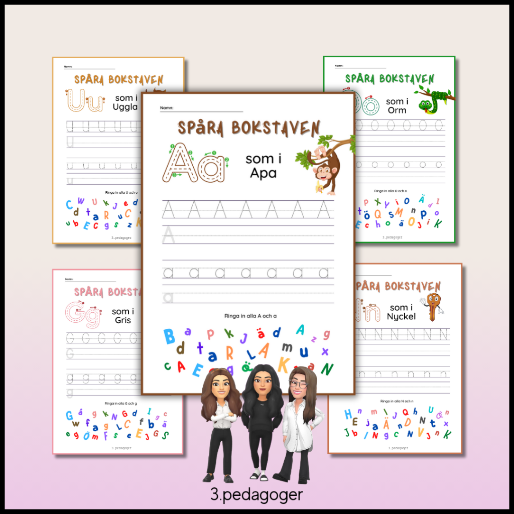 Spåra bokstaven A-Ö