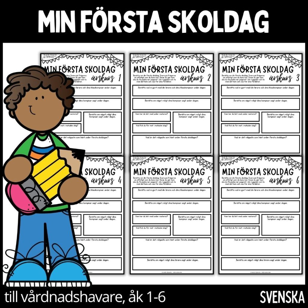 Min första skoldag – åk 1-6 – till vårdnadshavare