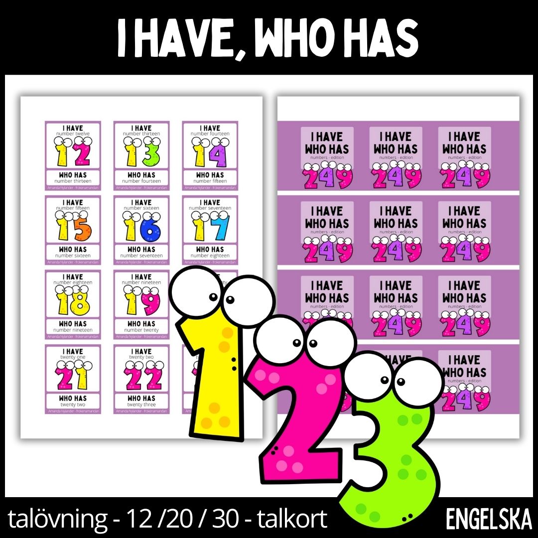 I have, who has domino - numbers