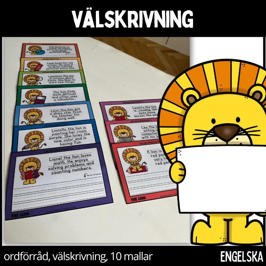 Välskrivningskort – 10 st – The lion