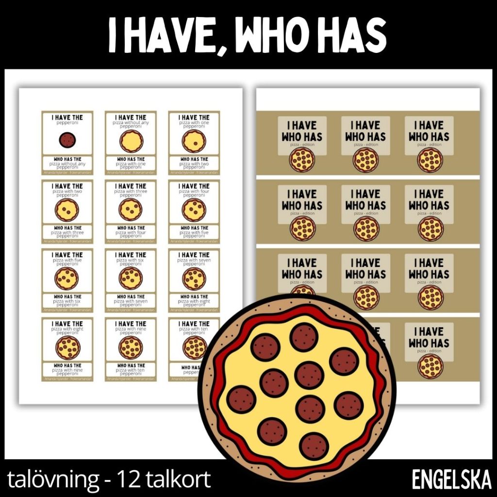 I have, who has domino – pizza