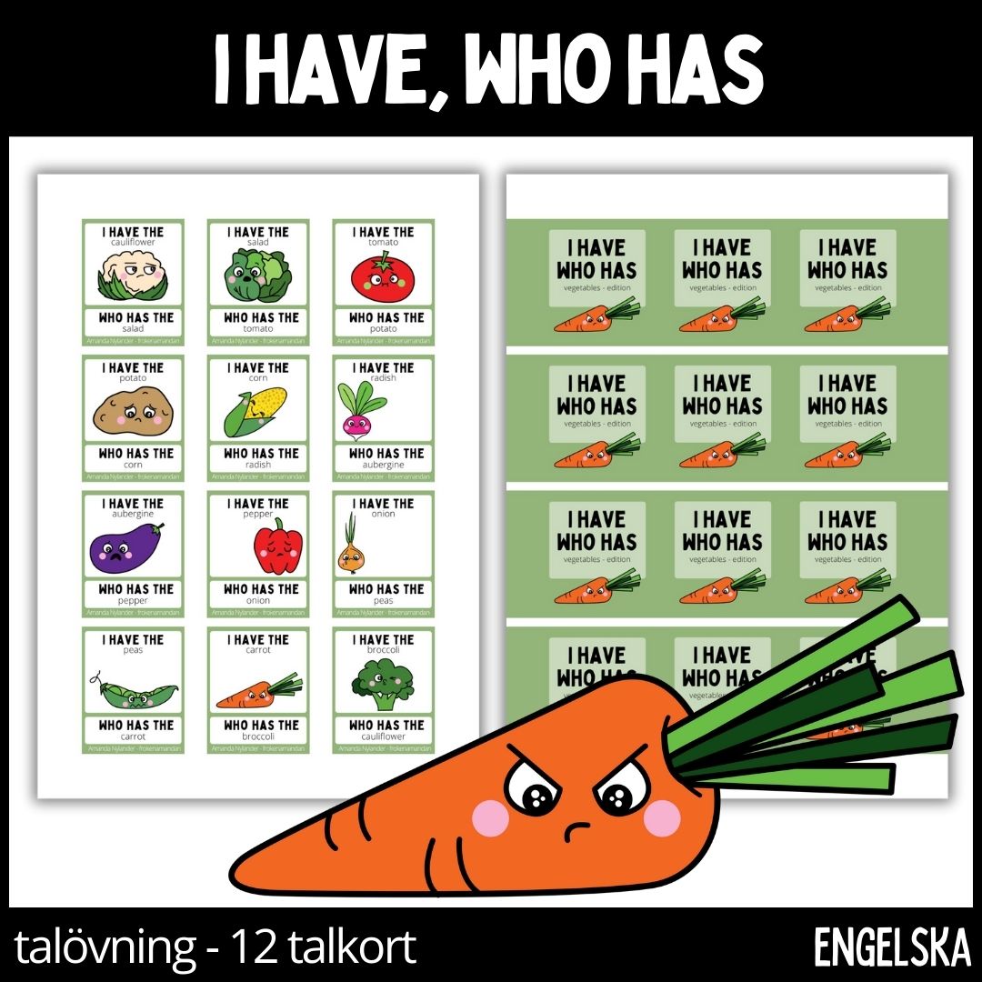 I have, who has domino - vegetables