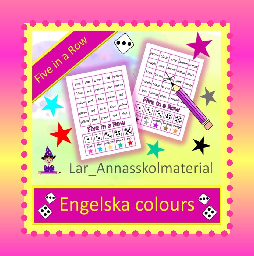 Engelska colours Five in a Row