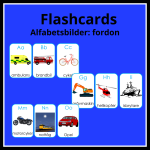 Flashcards alfabetsbilder fordon - bild 1