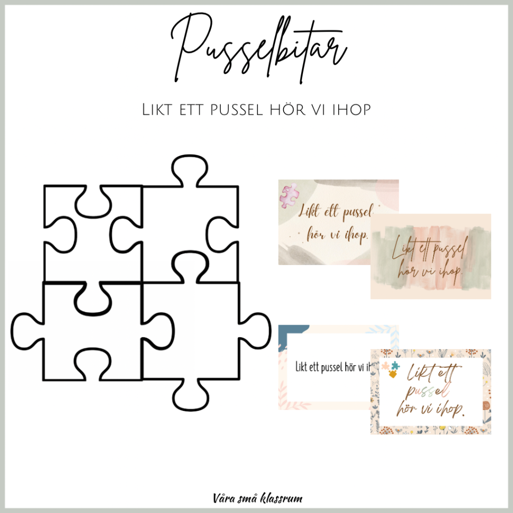 Samarbetsuppgift – likt ett pussel hör vi ihop