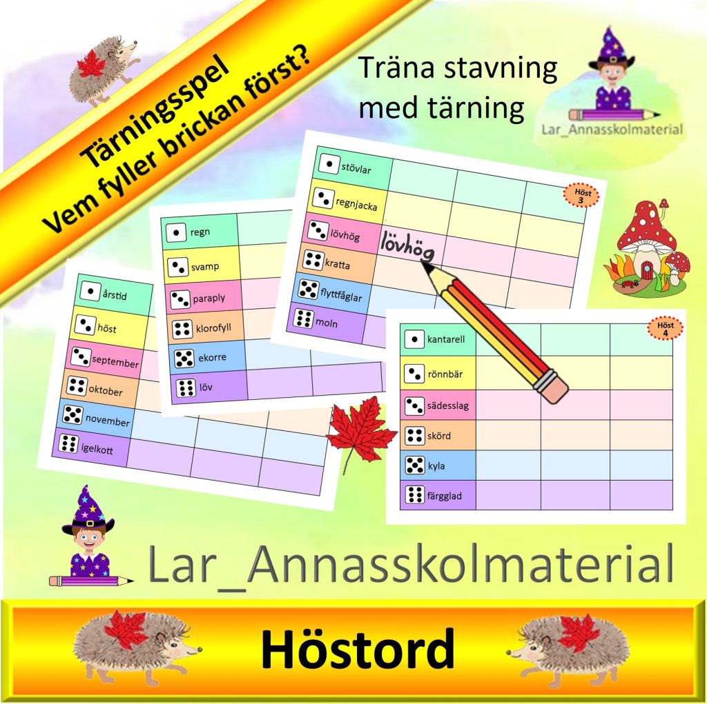 Höstord Tärningsspel