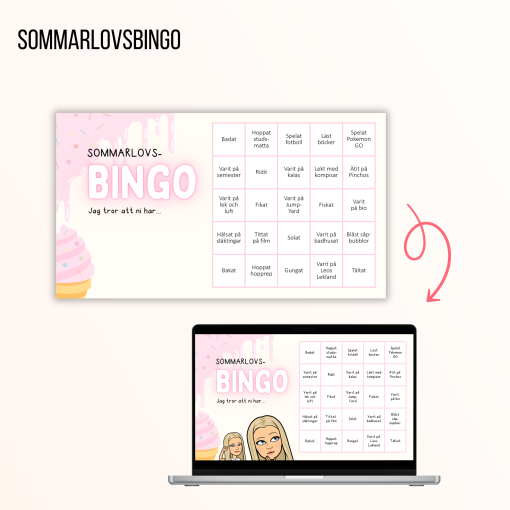 Sommarlovsbingo (redigerbar tabell)