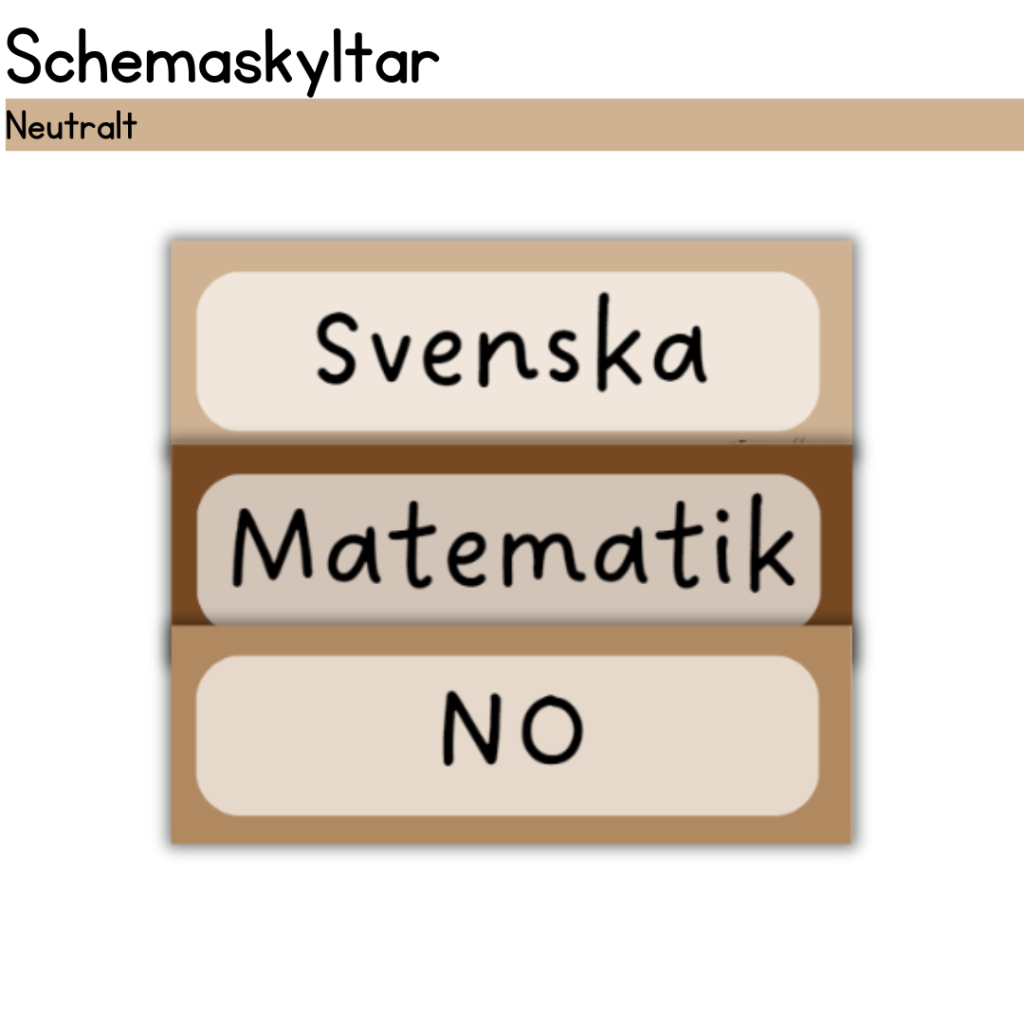 Schemaskyltar