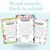 Word search - Back to school