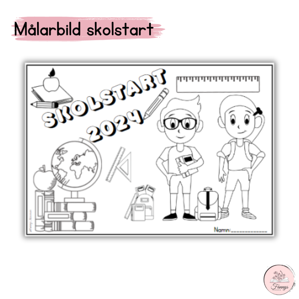 Målarbild skolstart