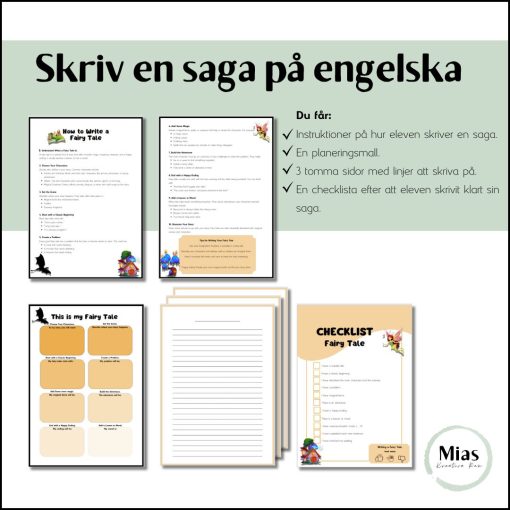 Skriv en saga på engelska