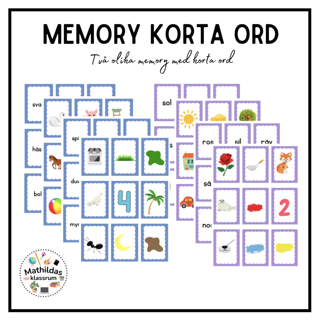 Memory korta ord
