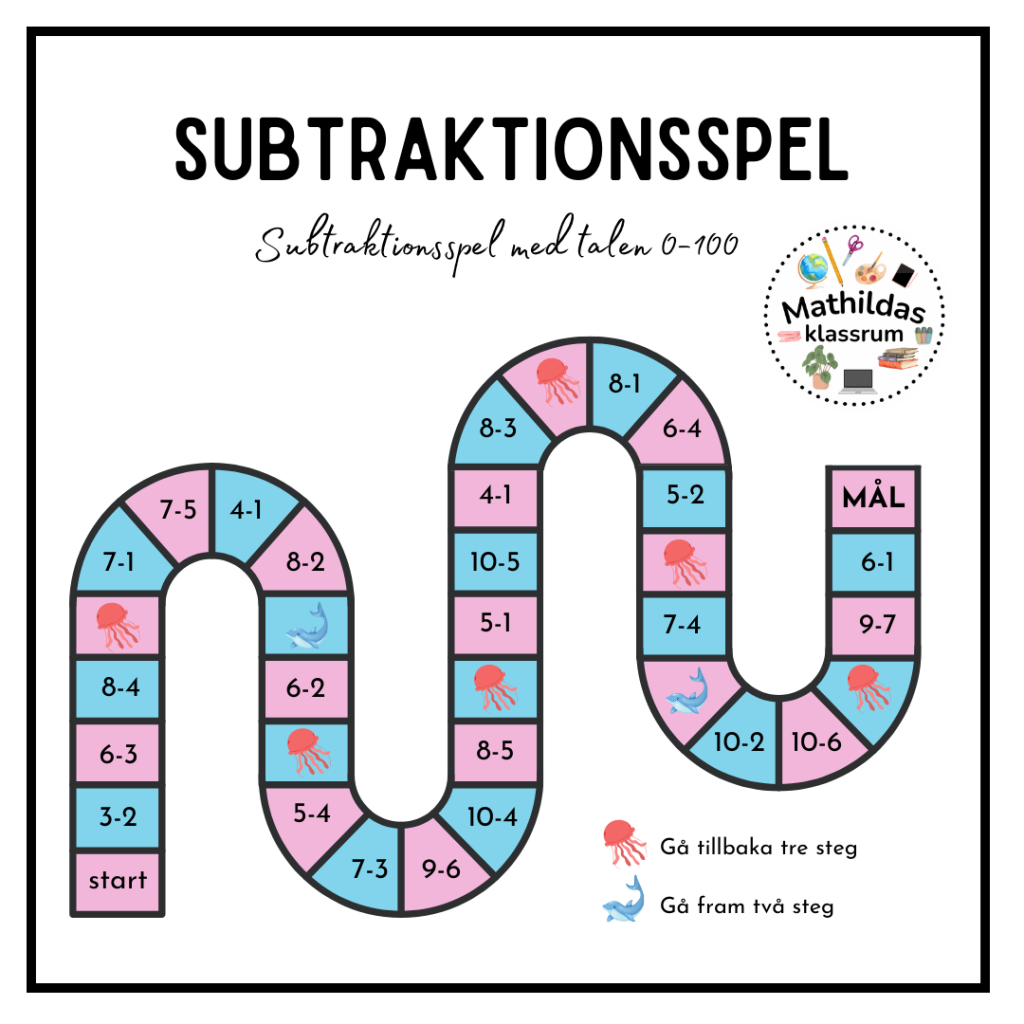 Subtraktionsspel 0-10