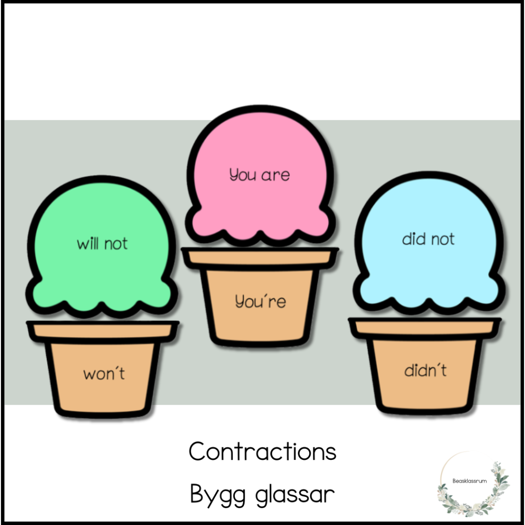 Contractions – build the ice creams