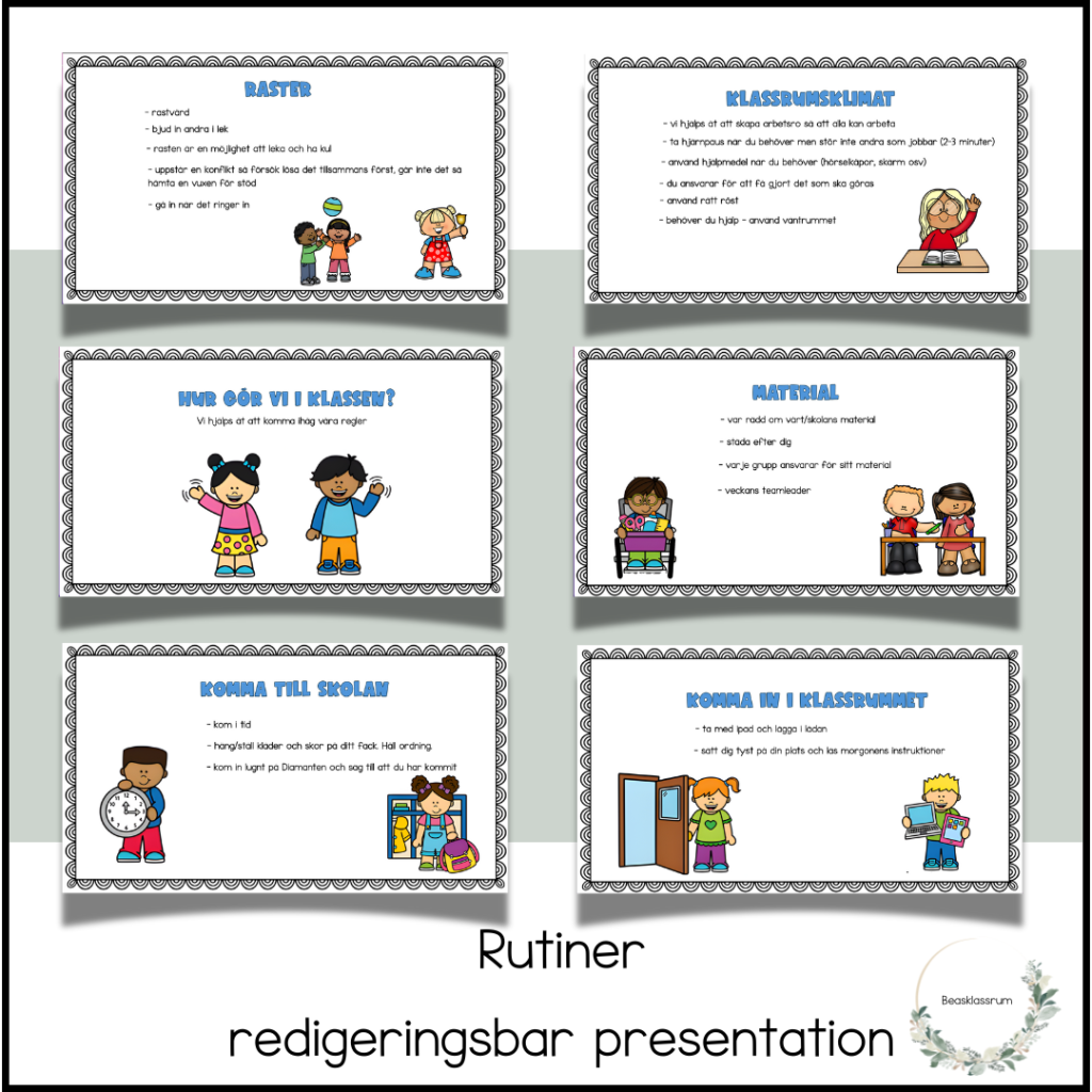 Rutiner – redigeringsbar presentation