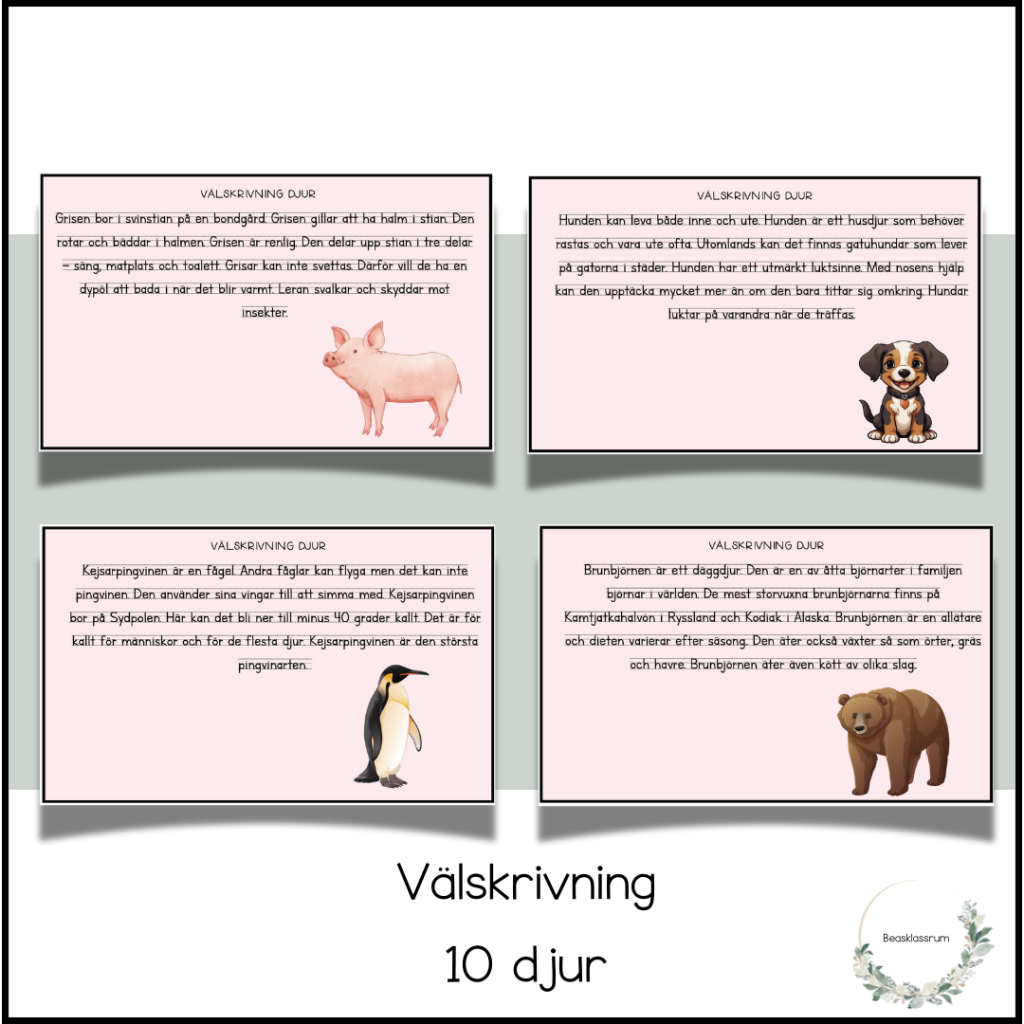 Välskrivning – djur