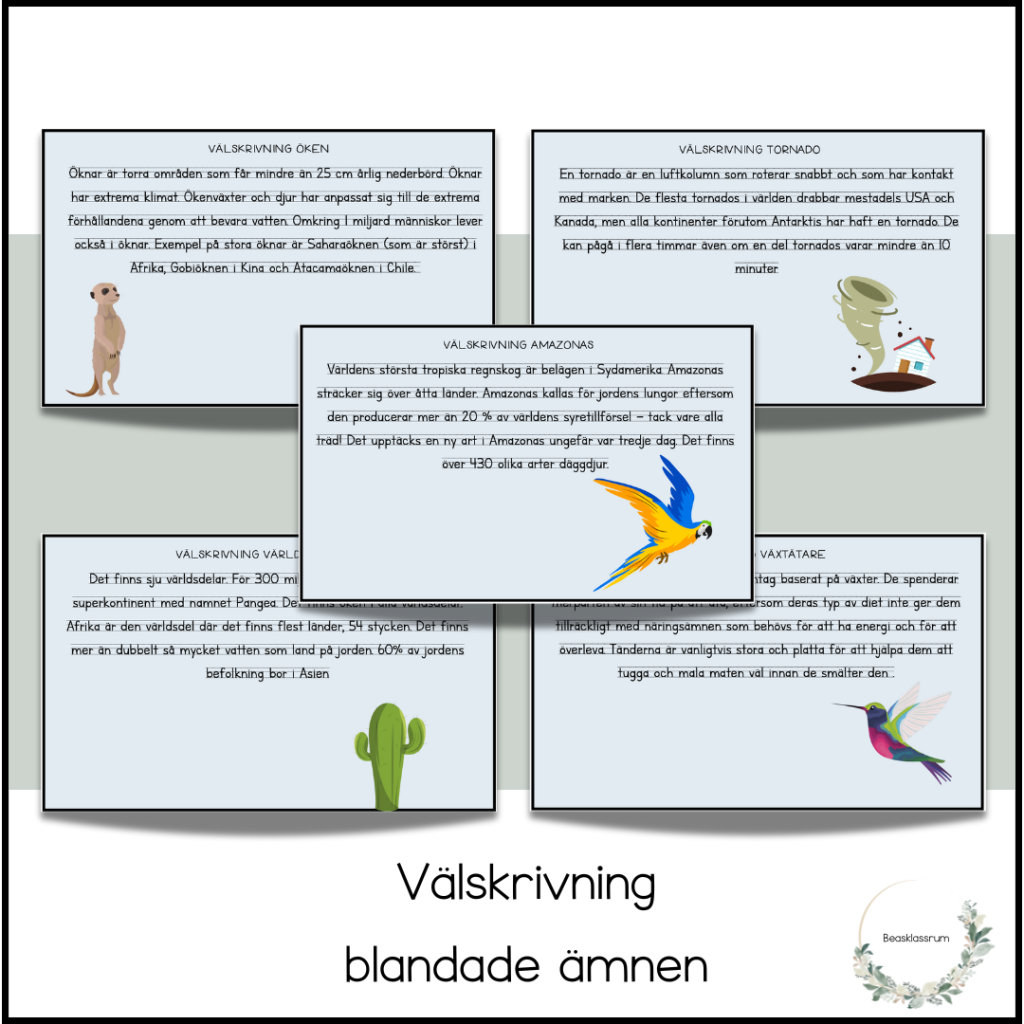 Välskrivning – blandat