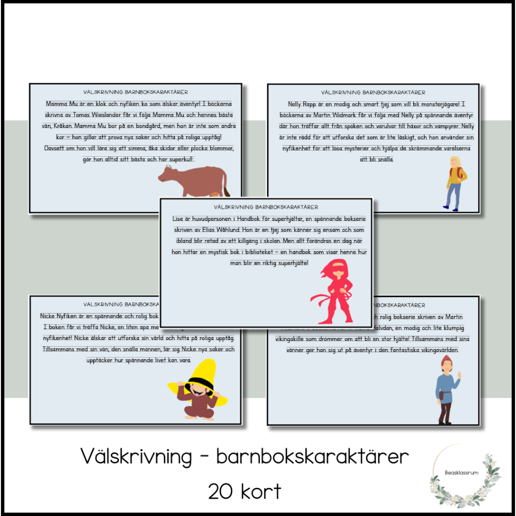 Välskrivning – barnbokskaraktärer