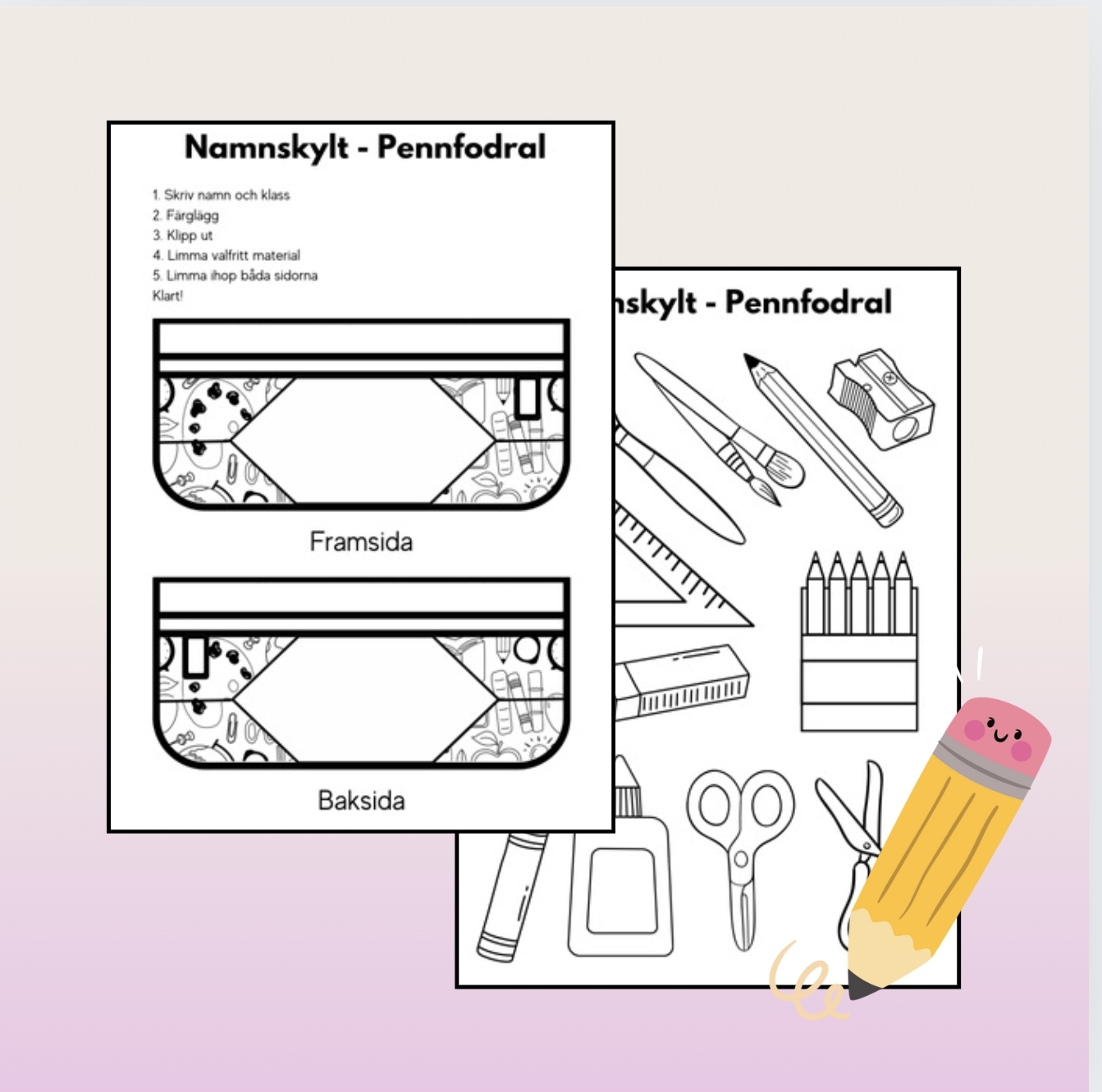 Namnskylt- Pennfodral