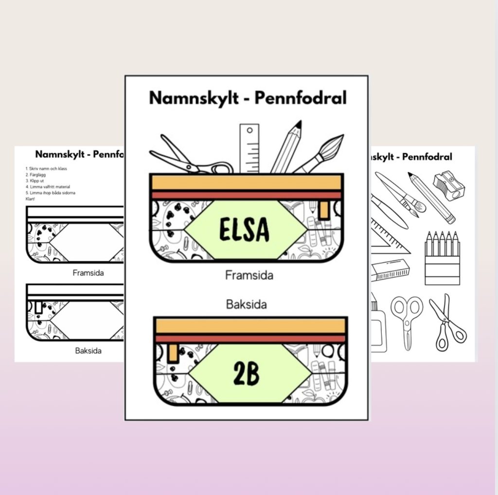 Namnskylt- Pennfodral
