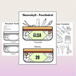 Namnskylt- Pennfodral