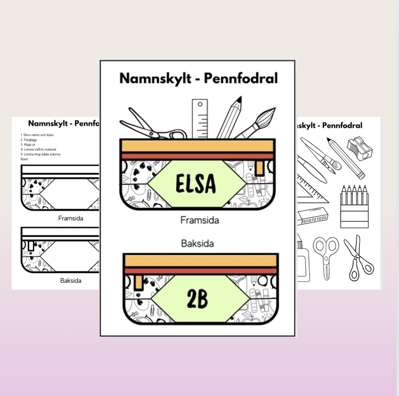 Namnskylt- Pennfodral
