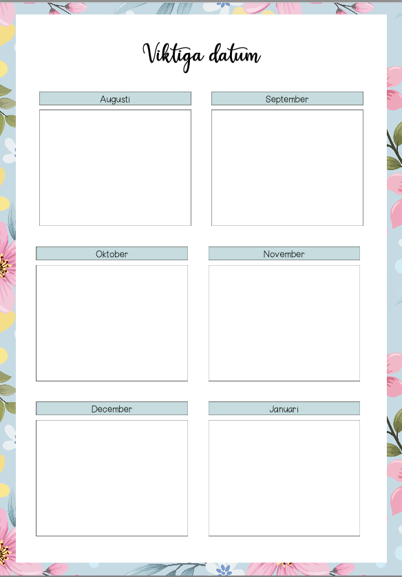 Kalender läsår 24/25