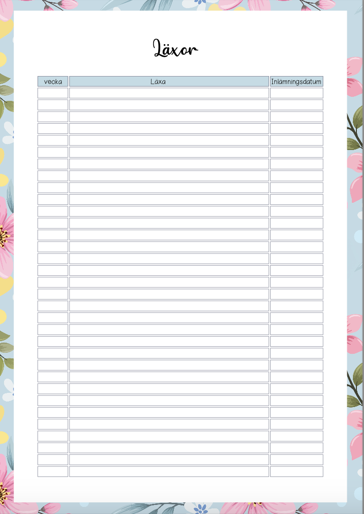 Kalender läsår 24/25