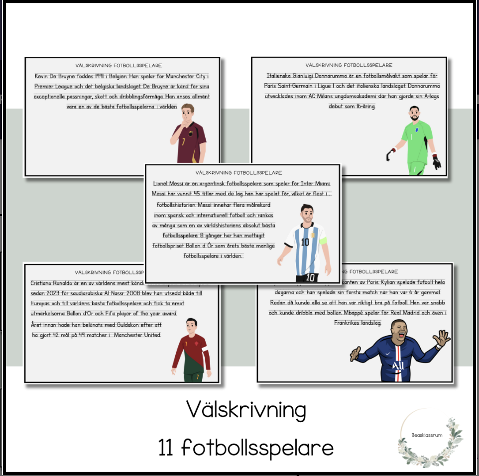 Välskrivning – fotbollsspelare