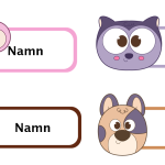 Namnskyltar redigeringsbara 24 olika motiv - bild 2