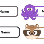 Namnskyltar redigeringsbara 24 olika motiv - bild 3