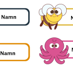 Namnskyltar redigeringsbara 24 olika motiv - bild 5